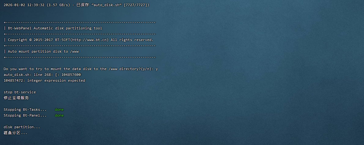 宝塔面板数据盘自动挂载脚本使用指南：一键挂载到/www或任意目录